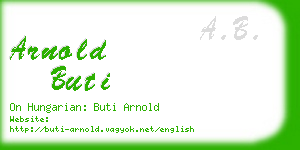 arnold buti business card
